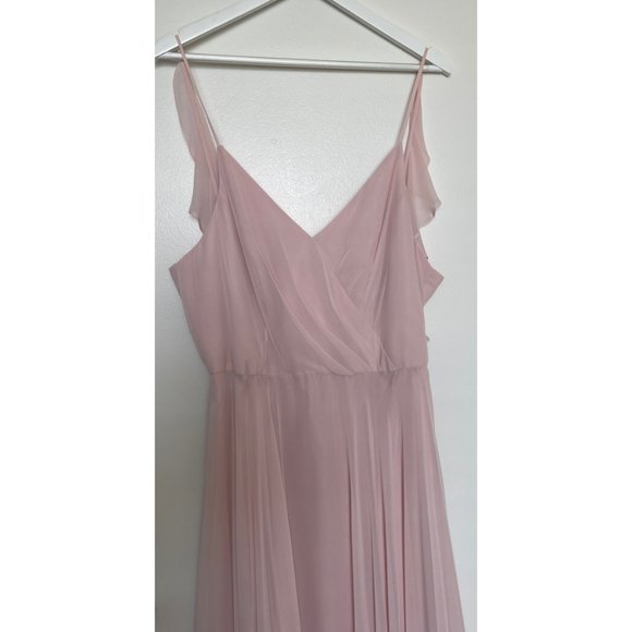 Dessy Collection Blush Bridesmaid Dress - Picture 7 of 10